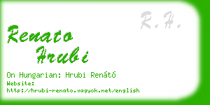 renato hrubi business card