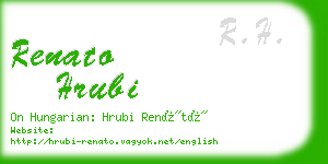 renato hrubi business card